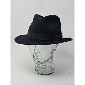 Bailey Hat Fedora Fitted Mens Large Black Wool Fur Felt Dress Classic USA